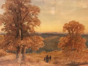 BENNETT William 1811-1871,Autumnal scene with figures,1864,Moore Allen & Innocent GB 2024-01-24