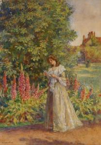 BENNETT William 1811-1871,Lady in a Garden,Weschler's US 2004-12-04
