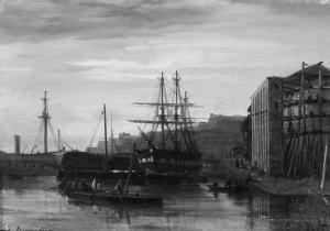 BENNETTER Johan Jacob,A threemasted barque moored in a Scandinavian port,Christie's 1999-04-20