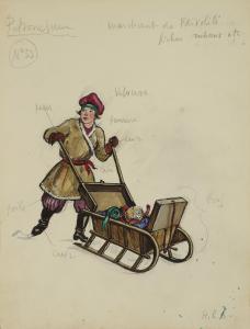 BENOIS Alexander Nikolaiev 1870-1960,A sketch of the costume for the ballet by I.F. St,1930s,Sovcom 2024-02-20