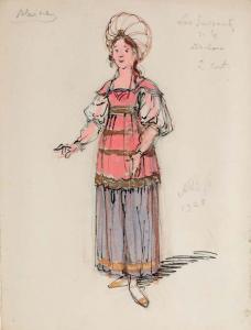 BENOIS Alexander Nikolaiev 1870-1960,Costume design for Les Enchantements de la fée,1928,Christie's 2007-06-13