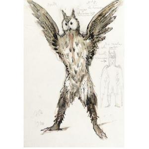 BENOIS Alexander Nikolaiev,COSTUME DESIGN FOR VON ROTHBART AS AN OWL,1926,Sotheby's 2010-11-30