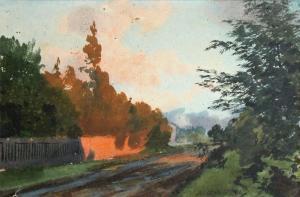 BENOIS Alexander Nikolaiev 1870-1960,Road to Peterhof,Antonija LV 2024-04-01