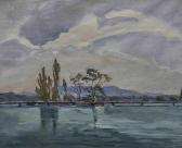 BENOIS DI STETTO Alexandre 1896-1979,L'île Rousseau à Genève,1955,Dogny Auction CH 2014-03-18
