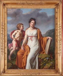BENOIST Marie Guilhelmine,Ritratto di Madame de Reiset D\’Arques come Saffo,1795,Cambi 2021-10-20