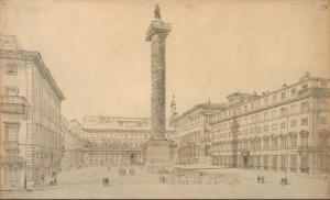 BENOIST Philippe,Piazza Colonna, Rome,1979,Artcurial | Briest - Poulain - F. Tajan 2022-09-27