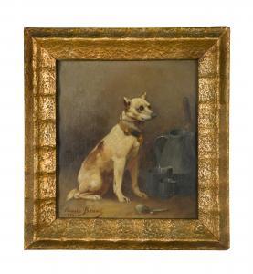 BENOIT Camille 1820-1882,Study of a terrier,1882,Cheffins GB 2020-03-11