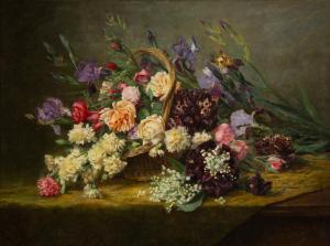 BENOIT Leon 1891-1907,Still Life with Flowers,Hindman US 2023-02-22