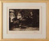 BENOIT LEVY Jules 1866-1952,Volendam's interior with figures,Twents Veilinghuis NL 2017-04-14
