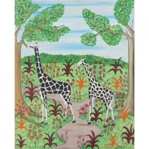BENOIT Rigaud 1911-1987,Giraffes,1974,Ripley Auctions US 2023-04-29
