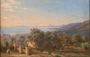 Bensa François 1811-1895,Vue de la baie de Nice depuis Vill,Artcurial | Briest - Poulain - F. Tajan 2022-02-22