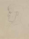 BENSEMANN Leo 1912-1986,Portrait of Lawrence Baigent,1940,Webb's NZ 2022-05-29