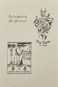 BENSEMANN Leo 1912-1986,Two bookplates,Webb's NZ 2024-01-23