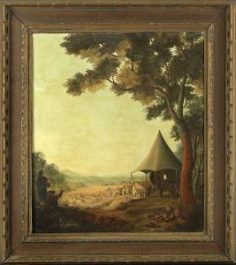 BENSLIMAN Paula,Extensive View of a Camp in a Mountain Valley Land,New Orleans Auction 2011-04-09
