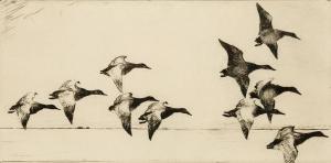 BENSON Frank Weston 1862-1951,Canvasbacks,1926,Barridoff Auctions US 2024-04-13