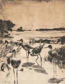 BENSON Frank Weston 1862-1951,Yellowlegs in Sunlight,1915,Skinner US 2013-02-01