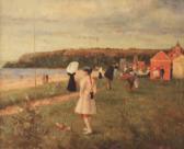 BENSON R 1900-1900,A Beach Scene with Elegant Figures,20th Century,John Nicholson GB 2014-07-09