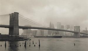 BENSON Richard 1943,Brooklyn Bridge, NYC,Swann Galleries US 2016-10-25