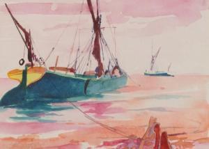 BENSTED Noel 1970,Moored fishing boats,Eastbourne GB 2023-04-13