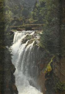 BENTELI Wilhelm Bernhard 1839-1924,Wasserfall bei Thun,Dobiaschofsky CH 2012-05-12
