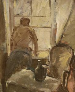 BENTHAM WALKER Richard Ian 1925-2009,Figure looking out of a window,Gorringes GB 2022-10-03