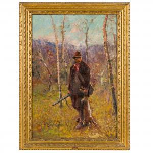 BENTIVOGLIO Cesare 1868-1952,Paesaggio con cacciatore,Wannenes Art Auctions IT 2024-02-06