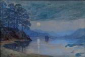 BENTLEY Charles Edward 1886-1922,Derwent Water in moonlight,Mallams GB 2010-06-24