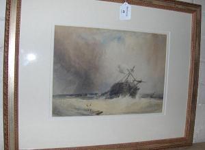 BENTLEY Charles 1806-1854,Ship in rough seas with figures boarding thelifebo,Bonhams GB 2008-09-02