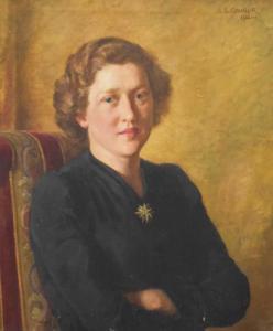 bentley connor arthur 1880-1960,Portrait of a lady,1941,Clevedon Salerooms GB 2021-07-22