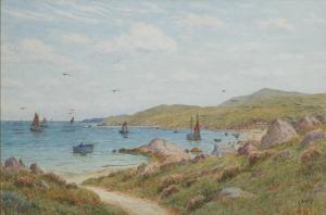 BENTLY G,Coastal landscape with boats in a bay,Rosebery's GB 2024-02-27
