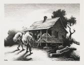 BENTON Thomas Hart 1889-1975,Back from the Fields,1945,Swann Galleries US 2008-10-31