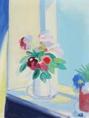 BENTZEN Axel 1893-1952,Still life with flowers in a window,Bruun Rasmussen DK 2017-11-07