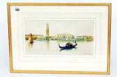 BENVENUTI S,gondola on calm water with panoramic buildings ,Fieldings Auctioneers Limited 2010-10-23