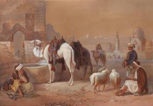 BENWELL Joseph Austin 1816-1886,Caravan at rest,1872,Bonhams GB 2024-03-13