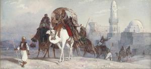 BENWELL Joseph Austin 1816-1886,The desert caravan, Egypt,1874,Christie's GB 2009-07-09