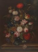Benzet Josephine,Dutch style floral still life,Aspire Auction US 2017-09-09
