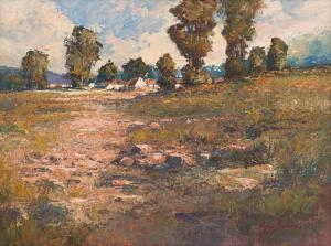 BENZON Anton 1944,Landscape with Farm Buildings,Strauss Co. ZA 2022-10-25