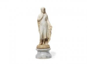 BENZONI Giovanni Maria 1809-1873,figure of a veiled maiden,1866,Bonhams GB 2020-03-18