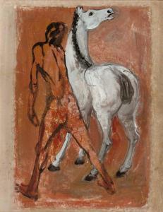 BEPPE TO 1898-1987,Uomo e cavallo,1965,ArteSegno IT 2014-06-28