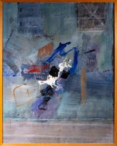 BERAL Alain 1947,Composition abstraite en bleu,Pestel-Debord FR 2022-05-12