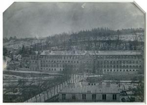 BERANGER Eugene,Vue de la façade de la Manufacture de Sèvres,1850,Piasa FR 2012-10-26