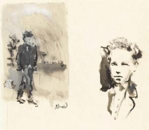 BERARD Christian 1902-1949,Jeune homme et portrait,Christie's GB 2004-07-08