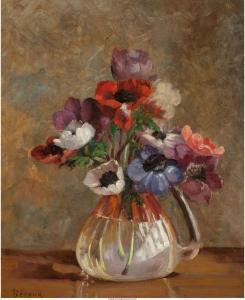 BERAUD 1900,Still life with poppies in glass pitcher,Heritage US 2017-06-12