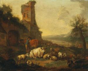 BERCHEM Nicolaes,A landscape with peasants and their cattle in fron,Palais Dorotheum 2017-12-18