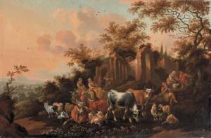 BERCHEM Nicolaes 1620-1683,An Italianate landscape,Christie's GB 2007-01-30