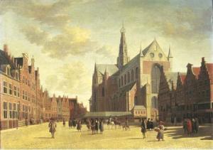 BERCKHEYDE Gerrit Adriaensz,A view of Haarlem with St. Bavo's Cathedral,Christie's 2002-11-06