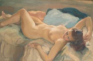 Berckmans Roger 1900,Jeune femme nue allongée,Horta BE 2022-01-17