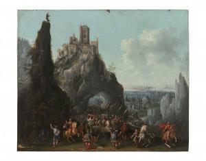 BERDOT Jean Georges 1614-1679,Ermite sur un piton rocheux h,Artcurial | Briest - Poulain - F. Tajan 2021-06-09