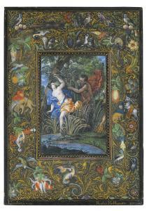 BERENTS Jacob 1679-1747,PAN AND SYRINX, WITHIN AN ELABORATE DECORATIVE BOR,1679,Sotheby's 2016-01-28