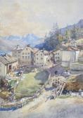 BERESFORD Cecilia Melanie,Alpine view in Campfer, Switzerland,1873,Woolley & Wallis 2009-12-02
